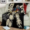 3D Retro Anime Gundam Cartoon Blanket Soft Throw Blanket for Home Bedroom Bed Sofa Picnic Travel - Gundam Merch