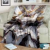 3D Retro Anime Gundam Cartoon Blanket Soft Throw Blanket for Home Bedroom Bed Sofa Picnic Travel 2 - Gundam Merch