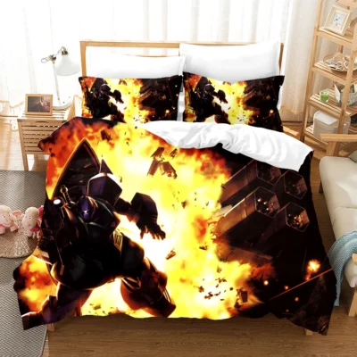 Robot GUNDAM Home Textile Pillow Case 3D Bed Linen Duvet Covers Comforter Bedding Sets Bed Set 2 - Gundam Merch