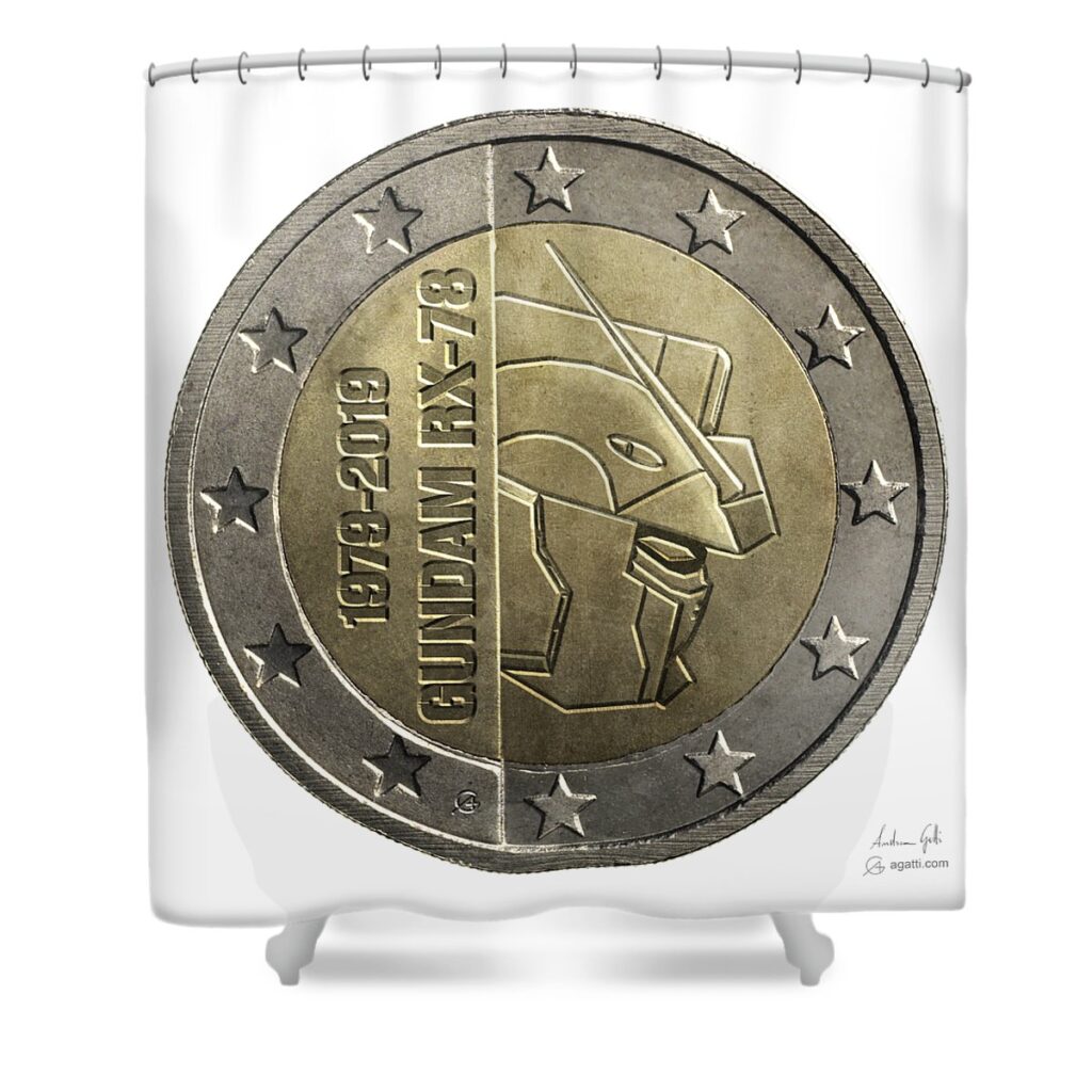 gundam 40 coin dark gray andrea gatti transparent - Gundam Merch