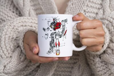 Gundam RX-93 Schematic Mug